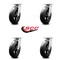 Service Caster 8 Inch Kingpinless Rubber on Steel Wheel Swivel Top Plate Caster SCC, 4PK SCC-KP30S820-RSR-4 - alternate 3